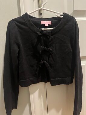 Lilly Pulitzer Black Cropped Cardigan